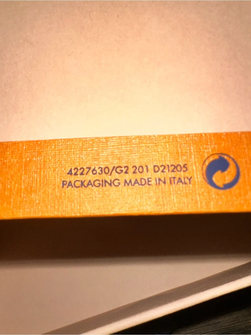 Louis Vuitton Orange Box with Cream Drawer and Blue Pull
